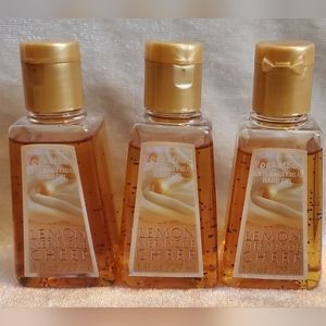 3 Bath & Body Works Lemon Meringue Cheer PocketBac Hand Gel Anti-Bact…